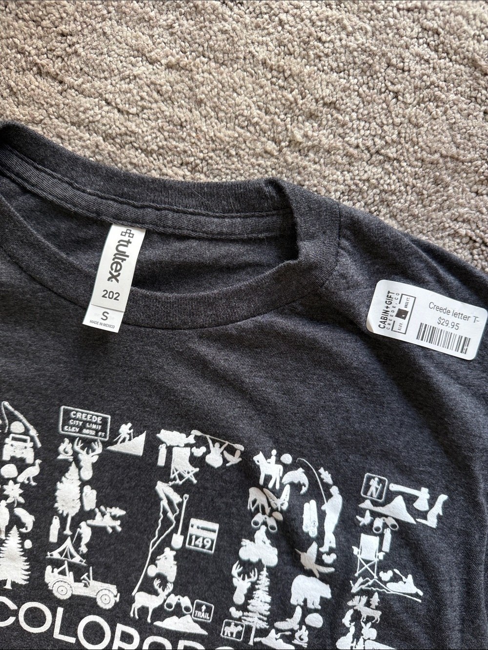Creede Colorado Graphic Tee - Dark Heather Gray - Picture 2 of 2